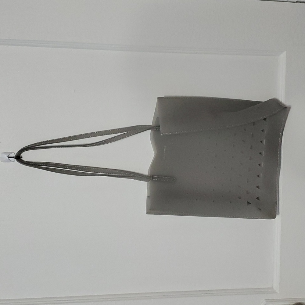 Eddie Borgo For Neiman Marcus Gray Waterproof Plastc Jelly Laser-cut Tote Bag